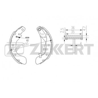 Комплект тормозных колодок ZEKKERT BK-4028