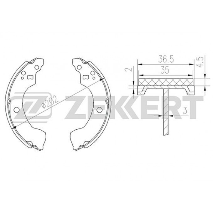 Комплект тормозных колодок ZEKKERT BK-4030 BK4030