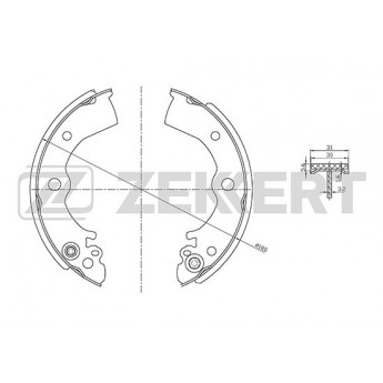 Комплект тормозных колодок ZEKKERT BK-4035