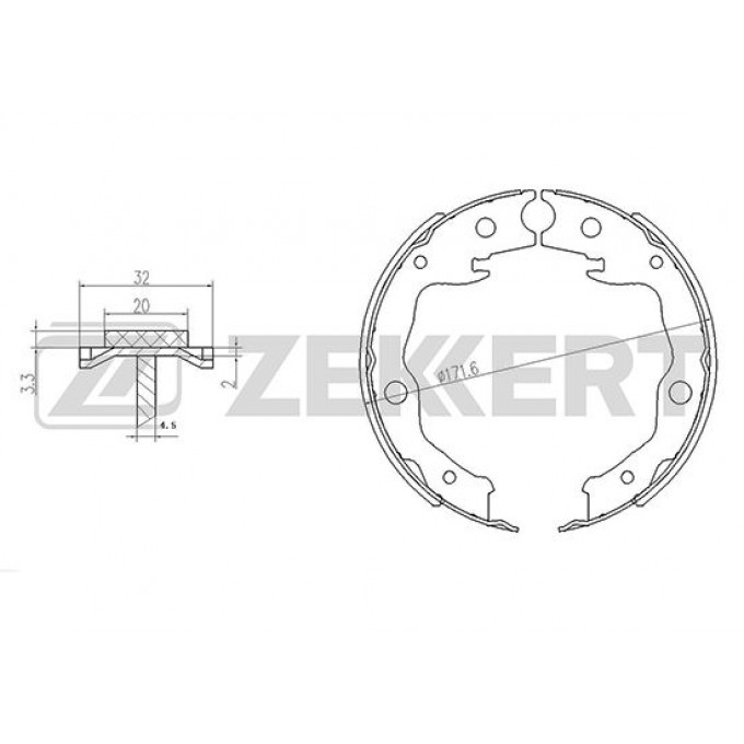 Комплект тормозных колодок ZEKKERT BK-4043 BK4043