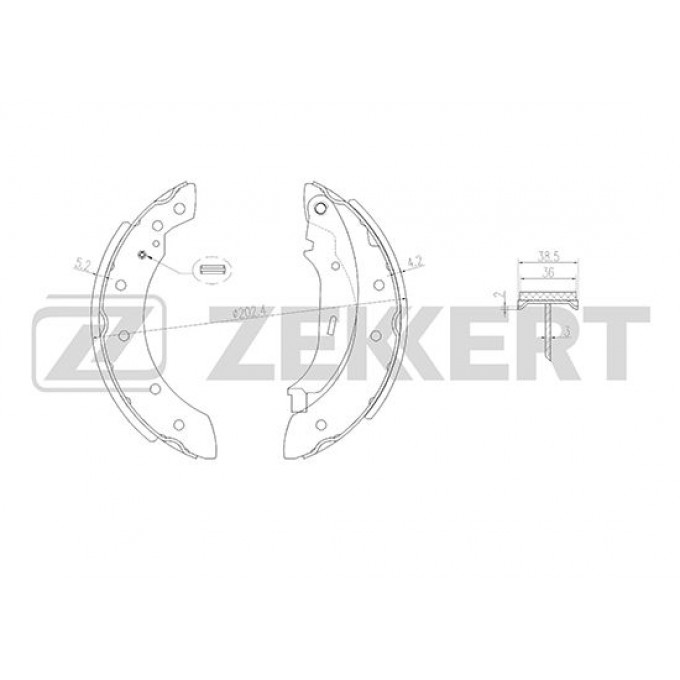 Комплект тормозных колодок ZEKKERT BK-4058 BK4058