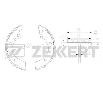 Комплект тормозных колодок ZEKKERT BK-4103