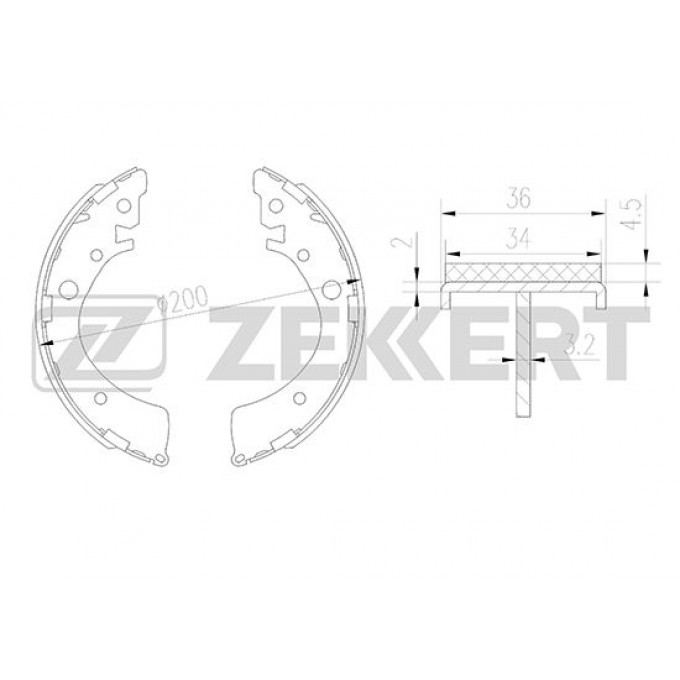 Комплект тормозных колодок ZEKKERT BK-4103 BK4103