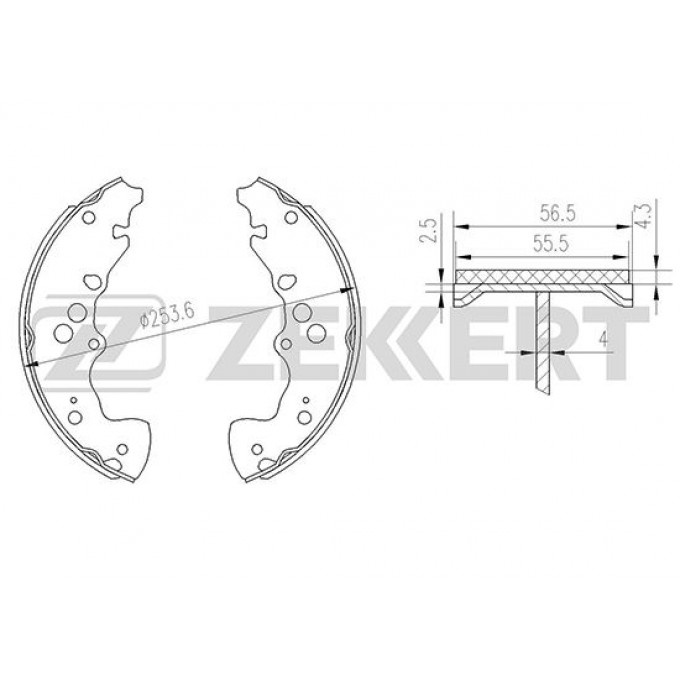 Комплект тормозных колодок ZEKKERT BK-4104 BK4104