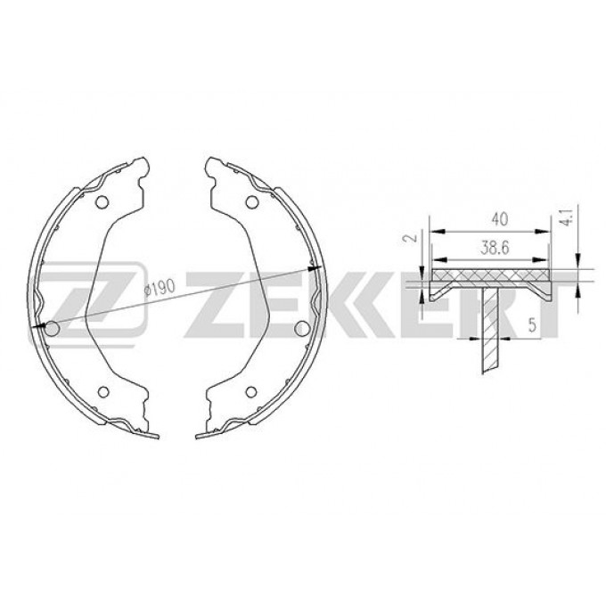 Комплект тормозных колодок ZEKKERT BK-4106 BK4106