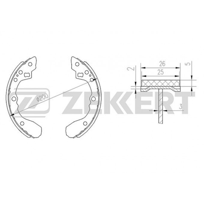 Комплект тормозных колодок ZEKKERT BK-4128 BK4128