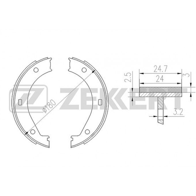 Комплект тормозных колодок ZEKKERT BK-4135 BK4135