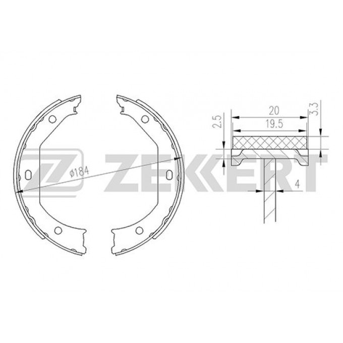 Комплект тормозных колодок ZEKKERT BK-4136 BK4136