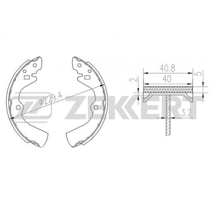 Комплект тормозных колодок ZEKKERT BK-4141 BK4141