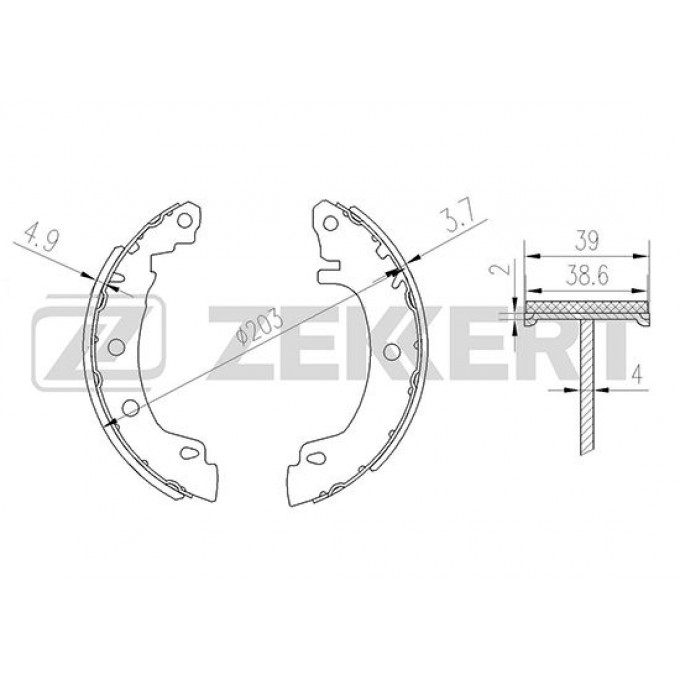 Комплект тормозных колодок ZEKKERT BK-4163 BK4163