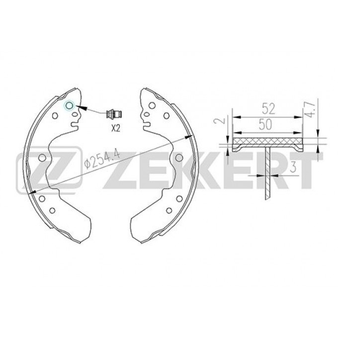 Комплект тормозных колодок ZEKKERT BK-4165 BK4165