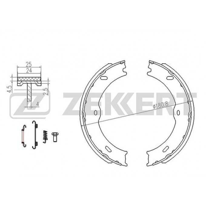 Комплект тормозных колодок ZEKKERT BK-4166 BK4166