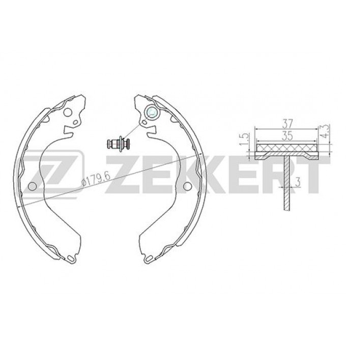 Комплект тормозных колодок ZEKKERT BK-4176 BK4176