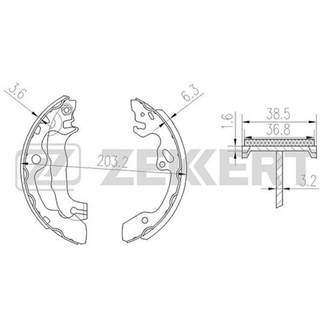 Комплект тормозных колодок ZEKKERT BK-4188 BK4188