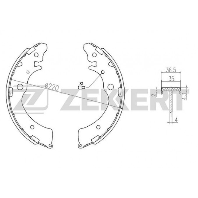 Комплект тормозных колодок ZEKKERT BK-4207 BK4207