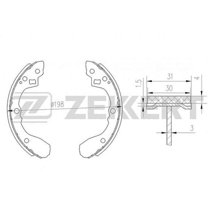 Комплект тормозных колодок ZEKKERT BK-4257 BK4257