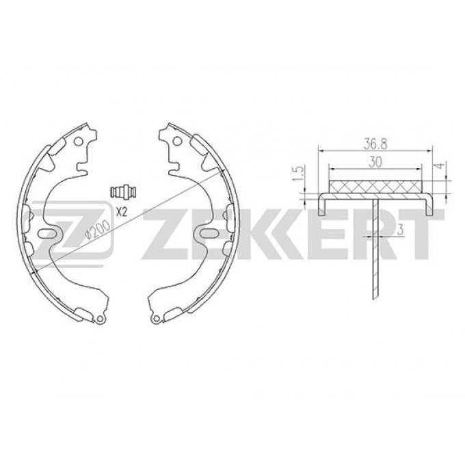 Комплект тормозных колодок ZEKKERT BK-4421 BK4421