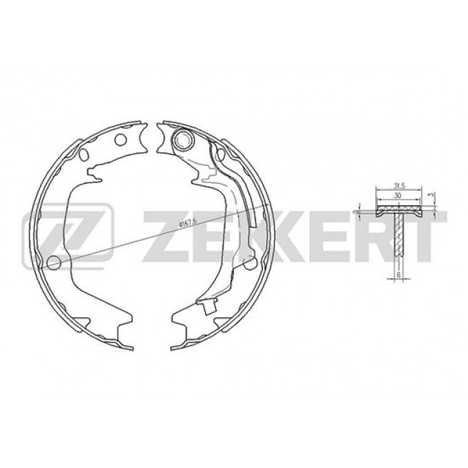 Комплект тормозных колодок ZEKKERT BK-4442 BK4442