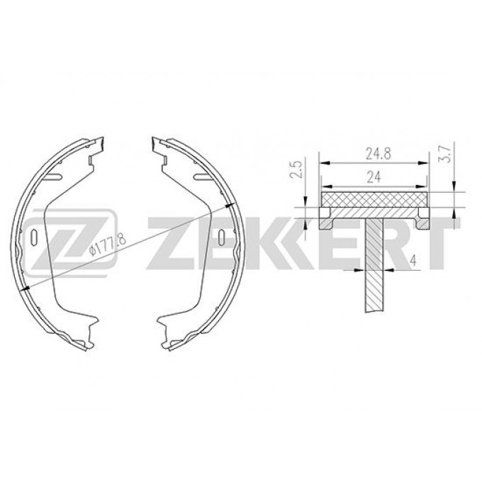 Комплект тормозных колодок ZEKKERT BK-4447 BK4447