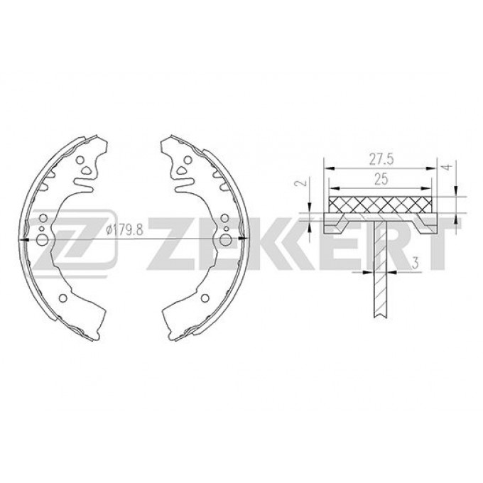 Комплект тормозных колодок ZEKKERT BK-4464 BK4464