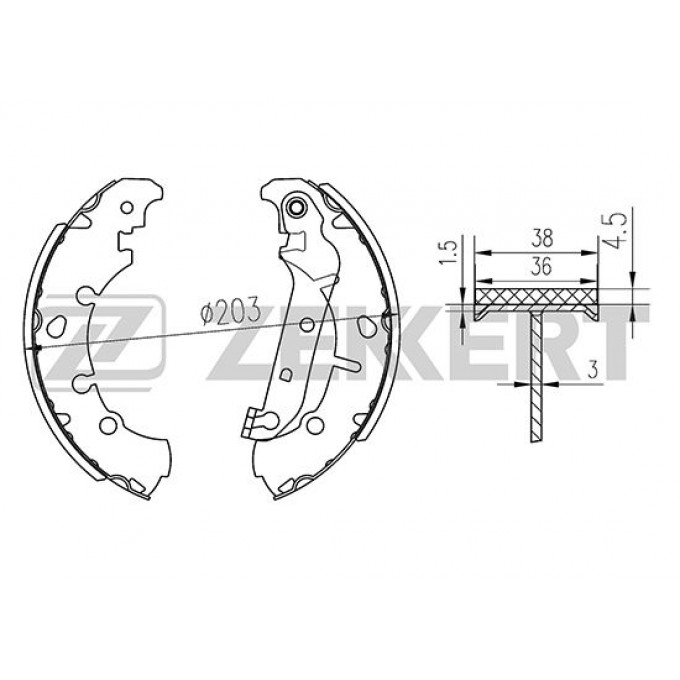 Комплект тормозных колодок ZEKKERT BK-4468 BK4468