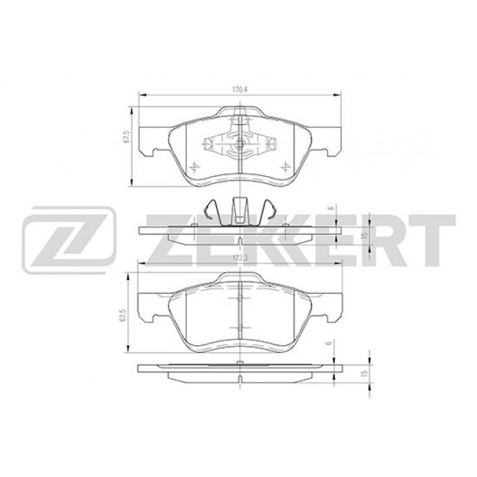 Тормозные колодки ZEKKERT дисковые BS-1003 BS1003