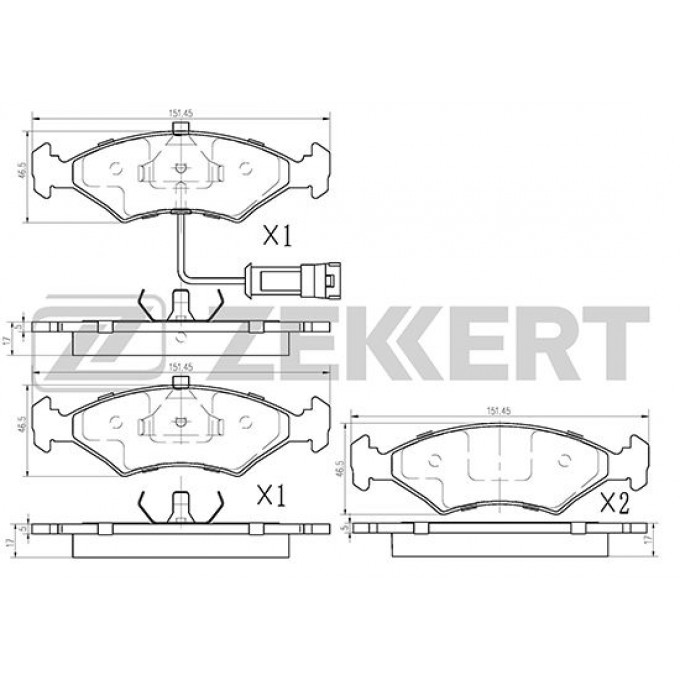 Тормозные колодки ZEKKERT дисковые BS-1010 BS1010