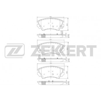 Тормозные колодки ZEKKERT дисковые BS-1013