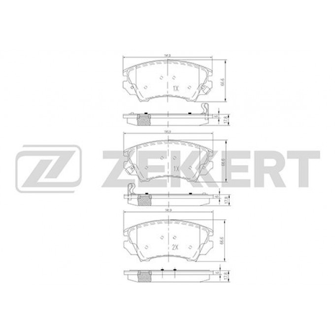 Тормозные колодки ZEKKERT дисковые BS-1013 BS1013