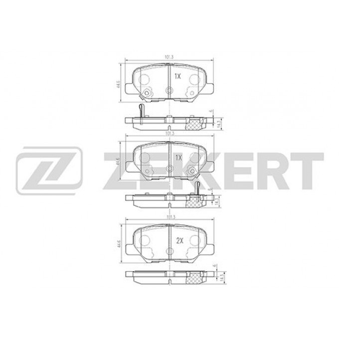 Тормозные колодки ZEKKERT дисковые BS-1014 BS1014