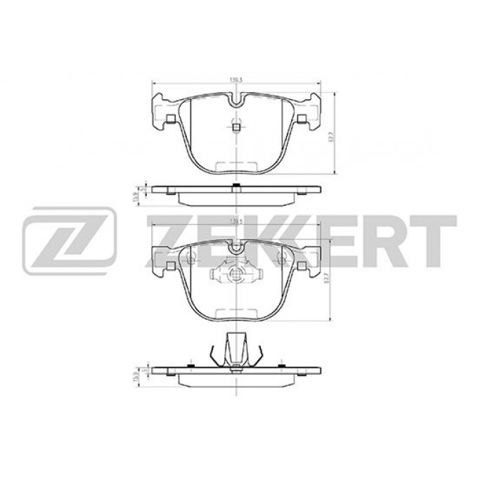 Тормозные колодки ZEKKERT дисковые BS-1021 BS1021