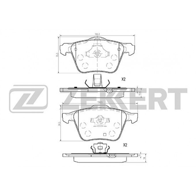 Тормозные колодки ZEKKERT дисковые BS-1022 BS1022