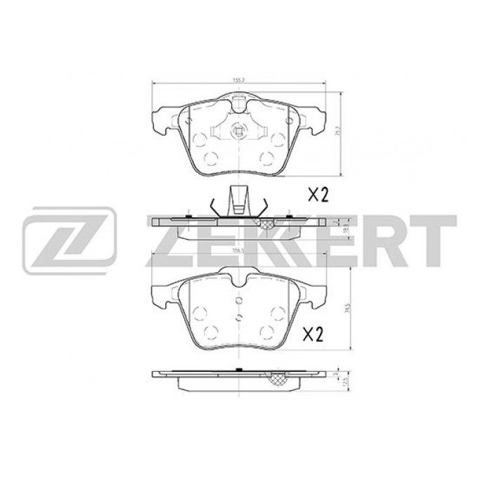 Тормозные колодки ZEKKERT дисковые BS-1031 BS1031