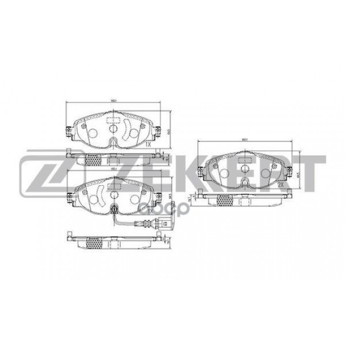 Колодки Тормозные Audi A3 Iii, Iv 12-, Skoda Octavia (5e) Передние Дисковые (Gdb1956) Zekk BS1047