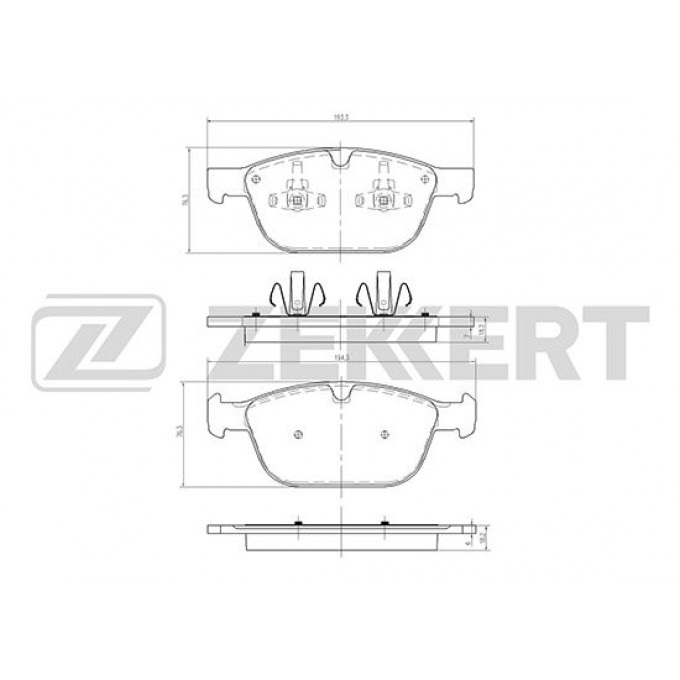 Тормозные колодки ZEKKERT дисковые BS-1053 BS1053