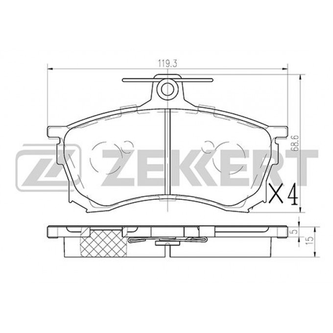 Тормозные колодки ZEKKERT дисковые BS-1115 BS1115