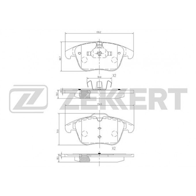 Тормозные колодки ZEKKERT дисковые BS-1128 BS1128