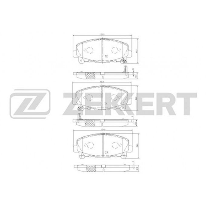 Тормозные колодки ZEKKERT дисковые BS-1134 BS1134