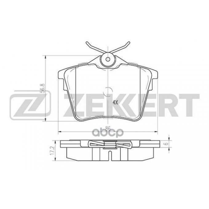 Колодки Тормозные ZEKKERT Диск. Задн. Citroen C5 Iii 08-, C5 08-, Peugeot 407 04-, BS1135