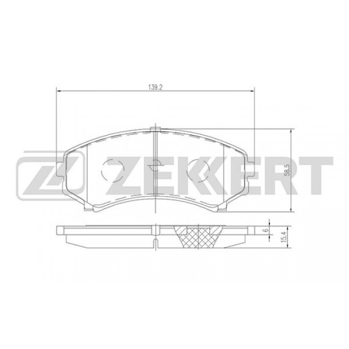 Колодки тормозные Mazda E-Serie 91-, MPV 95-; Mitsubishi Grandis передние дисковые (GDB325 BS1140