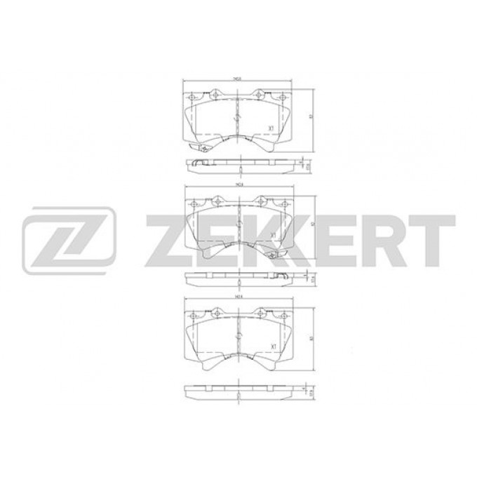 Тормозные колодки ZEKKERT дисковые BS-1149 BS1149