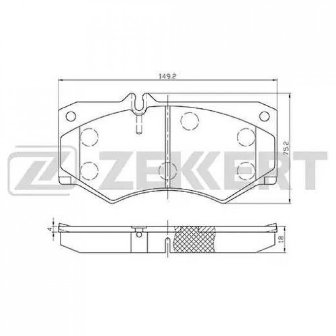 Тормозные колодки ZEKKERT передние BS1151