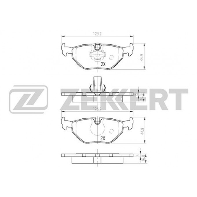 Тормозные колодки ZEKKERT дисковые BS-1155 BS1155