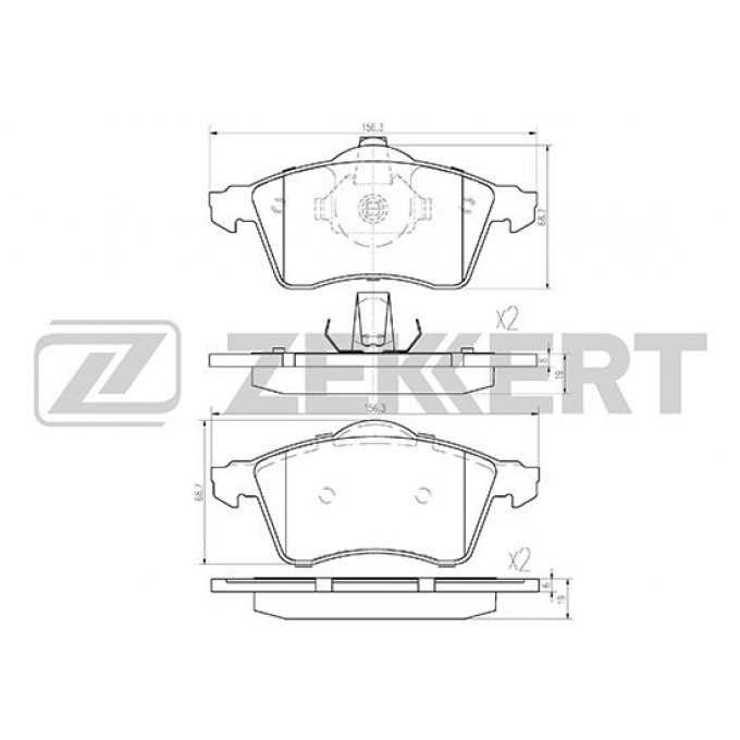 Тормозные колодки ZEKKERT дисковые BS-1157 BS1157