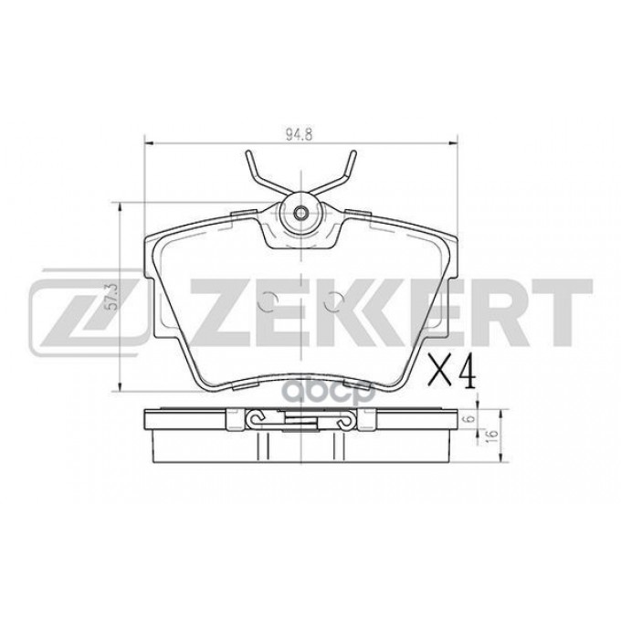 Колодки Тормозные ZEKKERT Диск. Задн. Nissan Primastar (X83) 02-, Opel Vivaro A,B 0 BS1162