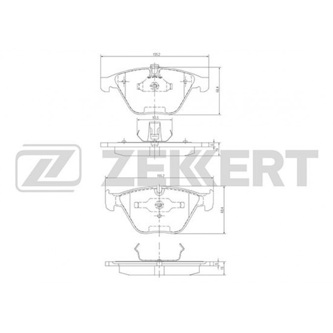 Тормозные колодки ZEKKERT дисковые BS-1163 BS1163