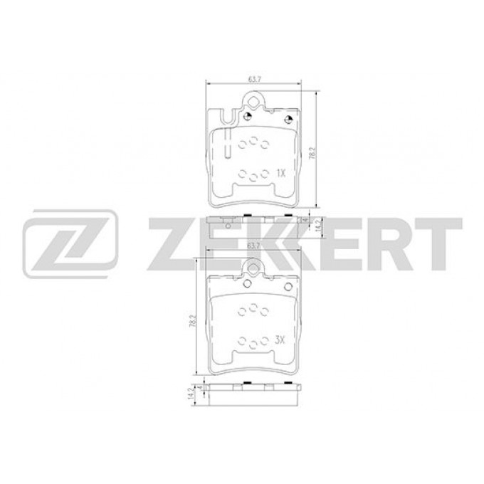 Тормозные колодки ZEKKERT дисковые BS-1165 BS1165