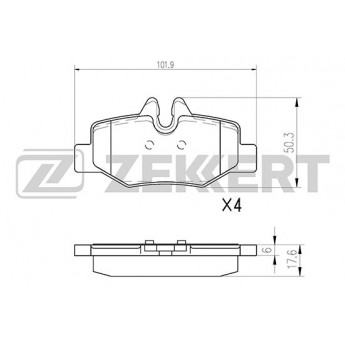 Тормозные колодки ZEKKERT дисковые BS-1212