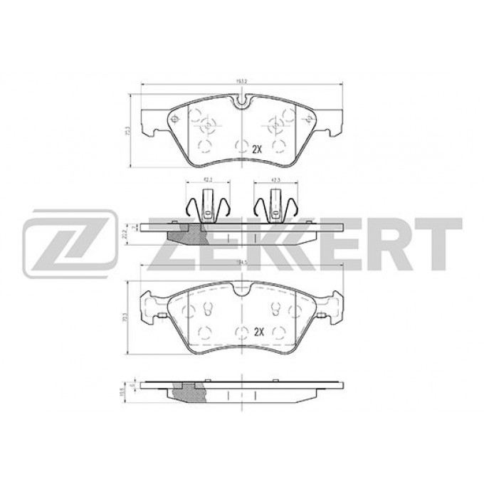 Тормозные колодки ZEKKERT дисковые BS-1214 BS1214