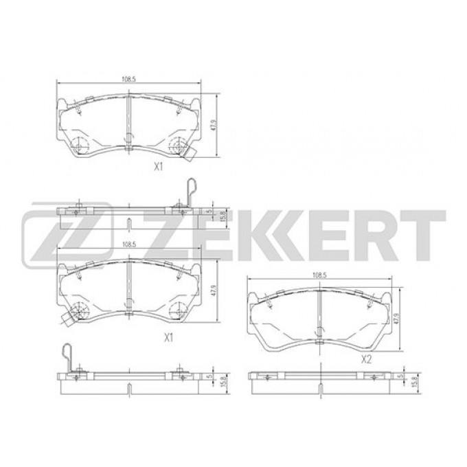 Тормозные колодки ZEKKERT дисковые BS-1217 BS1217